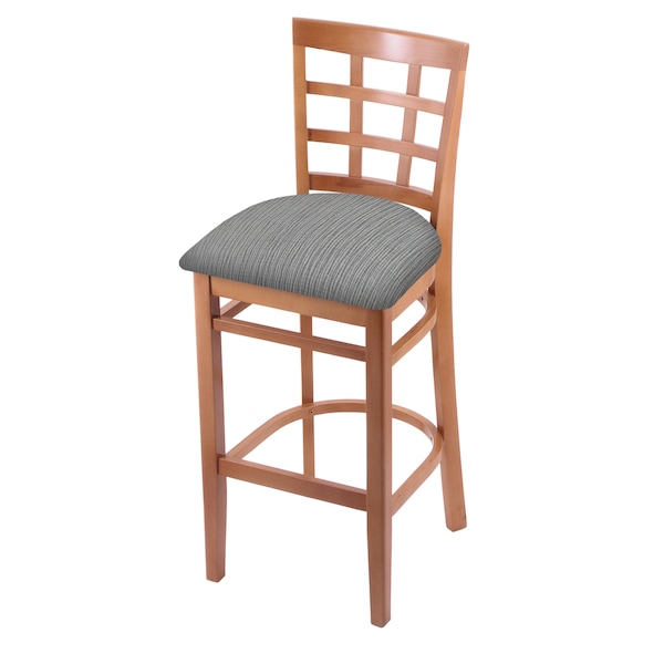 30" Bar Stool, Medium Finish, Graph Seat